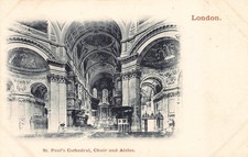 St Pauls Cathedral Choir And Aisles London Early Postcard