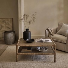The White Company Cartmel Rattan Coffee Table Stylish Rustic HandWoven Furniture