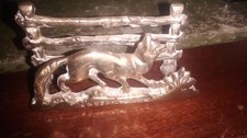 small Vintage Brass Fox