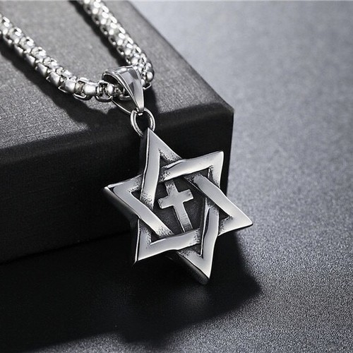 Men women silver jewish star - women,