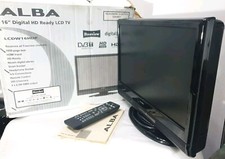 Alba 16" Inch LCD HD Ready TV Television Remote Gaming Kitchen Caravan LCDW16HDF