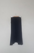  QVC Kim & Co Brazil Jersey Curved Hem 6 Panel Skirt with Pockets   Small Navy 