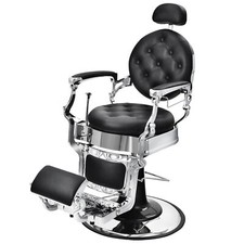 360° Vintage Barber Chair Reclined Salon Chair Adjustable Hairdressing Equipment