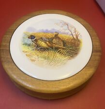 Vintage Wall Hanging Plaque Ceramic Tile Pheasant Quail