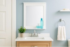 MAINE White Bathroom Mirror