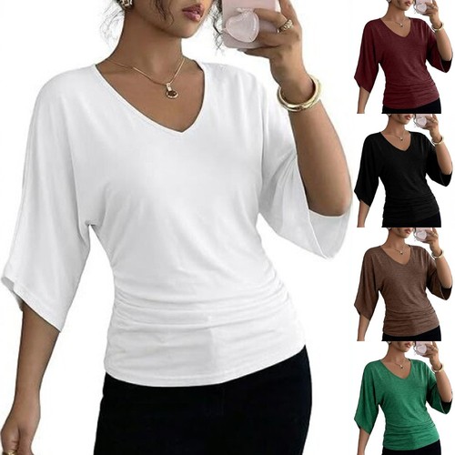 Womens summer ruched - summer, 3/4