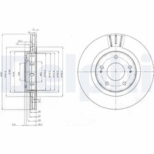x2 Brake Disc BG4038C Fits Citroen Mitsubishi Peugeot C-Crosser Enterprise
