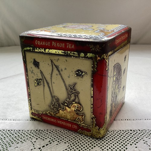 Vintage tin tea chinese - tea,