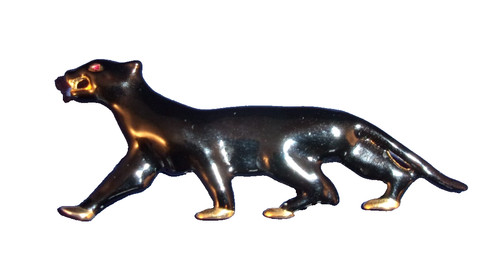 Enamel black panther - enamel, lapel