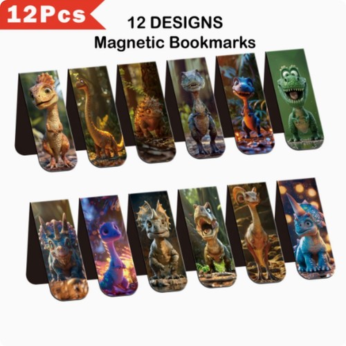 Dinosaur magnetic bookmarks - dinosaur,