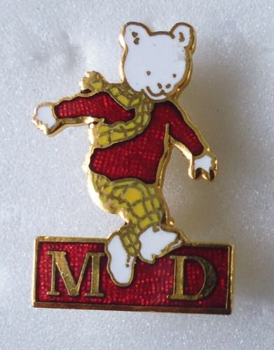 Rupert the bear enamel pin - bear:,