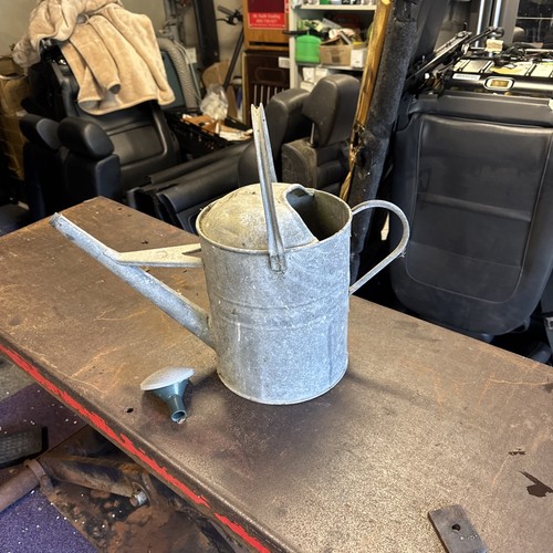 Vintage galvanised watering - galvanised,