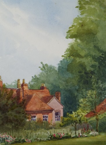 Original watercolour country - watercolour,, 'country