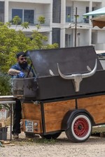 Mobile bbq trailer wood - mobile, wood/