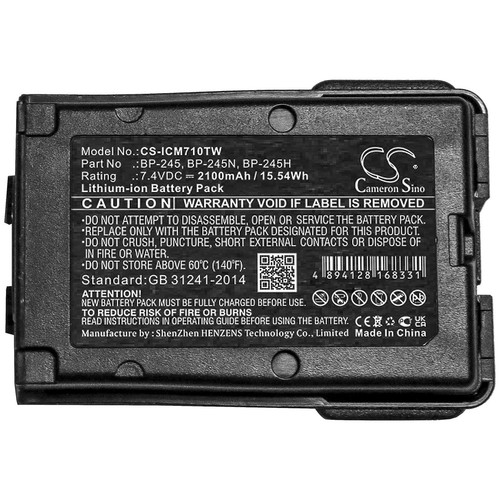 Rechargeable battery for icom - for,