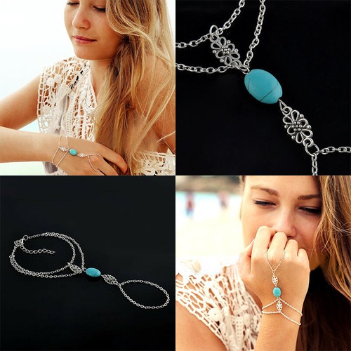 Boho silver women chain - silver,