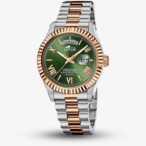 Lotus mens two tone stainless - tone,