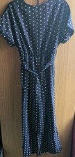 Ladies Navy Poka Dot Play Suit Size 12-14 Brand New