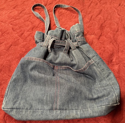 Denim reversible shoulder bag - denim,
