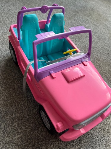Barbie jeep car pink with - car,