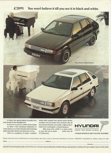 Hyundai pony ebony - hyundai, ivory