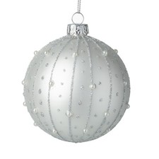 Silver Christmas Bauble with
