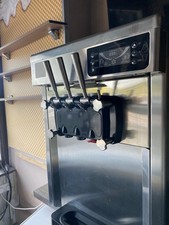 ✅Commercial Soft Ice Cream 3 Flavor Steel Frozen Yogurt Cone Maker Machine 220V