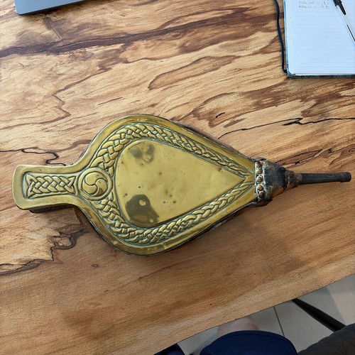 Vintage brass and leather - and,