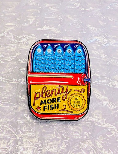 Sardine tin enamel pin - sardine,