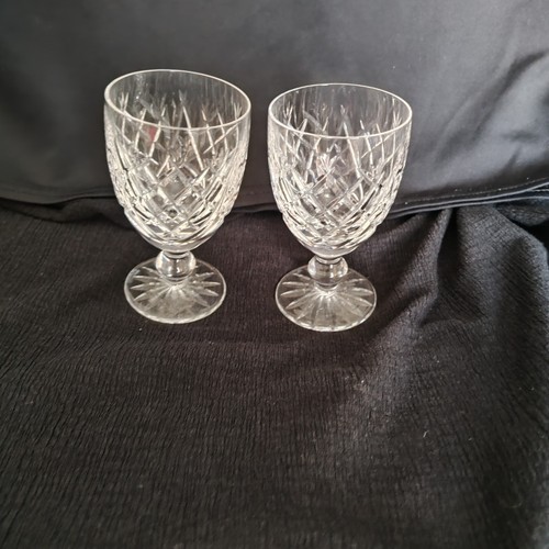 Pair cut crystal wine - cut,
