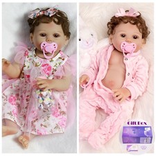 Lifelike Reborn Baby Doll Twins Full Body Vinyl Silicone Newborn Girl Dolls Gift