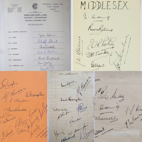 Autograph sheet middlesex - sheet,