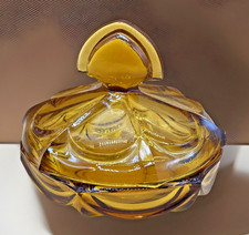 Amber Glass Vanity Pot Art