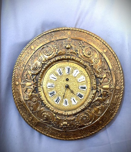 Antique french brass repousse - french,