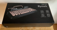 Rymek Mechanical Keyboard Typewriter Style Black Rose Gold USB BT LED Bag