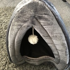 Petsure Pet Tent Cave Bed for Cats/Small Dogs - 15x15x15 inches 2-in-1 Cat Te...