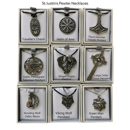 Justin pewter pendants - justin's,