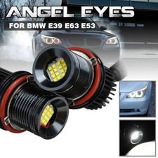 2X White 80W LED Angel Eyes Halo Ring Marker Bulb For BMW E39 E53 E60
