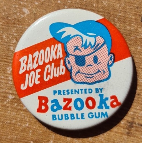 Bazooka joe club badge - bazooka, (1960s)