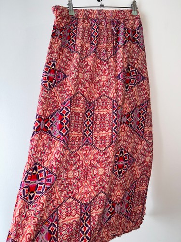 Drawstring skirt long - long, red