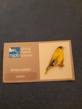 Rspb pin badge--SiskinNew &