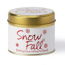 Lily-Flame Scented Candle Tin Perfect Gift Snow Fall