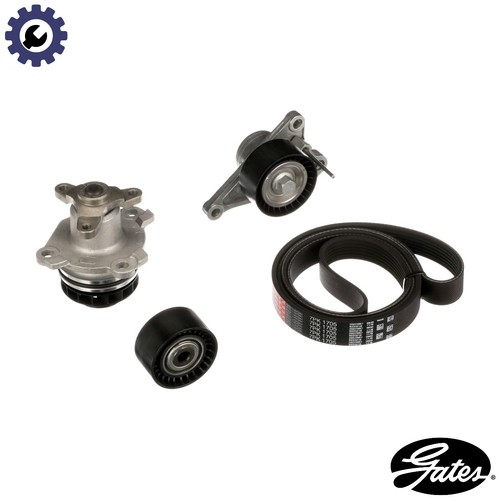 Water pump vribbed belt kit - vribbed,