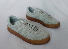 ADIDAS SAMBA BLUIE GREY SUEDE LACE UP TRAINERS UK8 EU42 FREE P&P!!