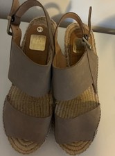 KANNA Tan Suede Leather Wedge