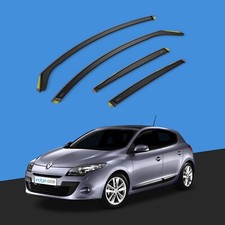 Renault Megane MK3 2008-2016 5 Door Hatchback Wind Deflectors 4pc Tinted