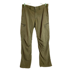 Haglofs Men's Trekking Climatic Cargo Trousers Large Green Brown Hiking Pants