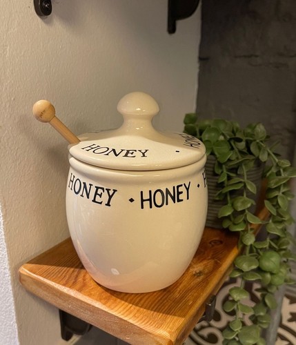 Honey pot and wooden - honey,