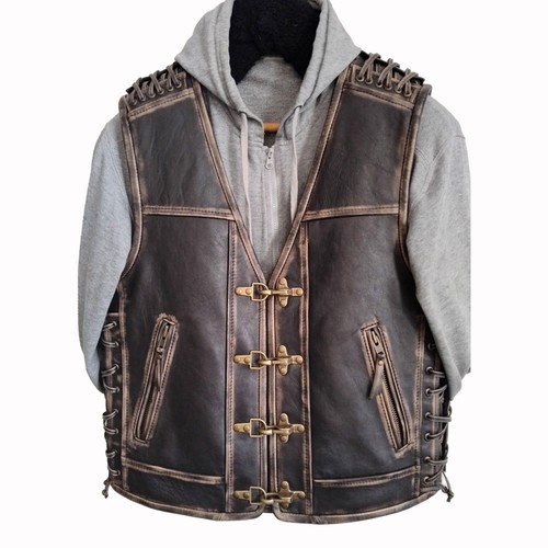Distressed brown leather - brown,
