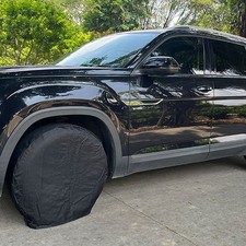 4 Pack Wheel Tire Covers with Waterproof Material for Truck SUV Trailer Camper